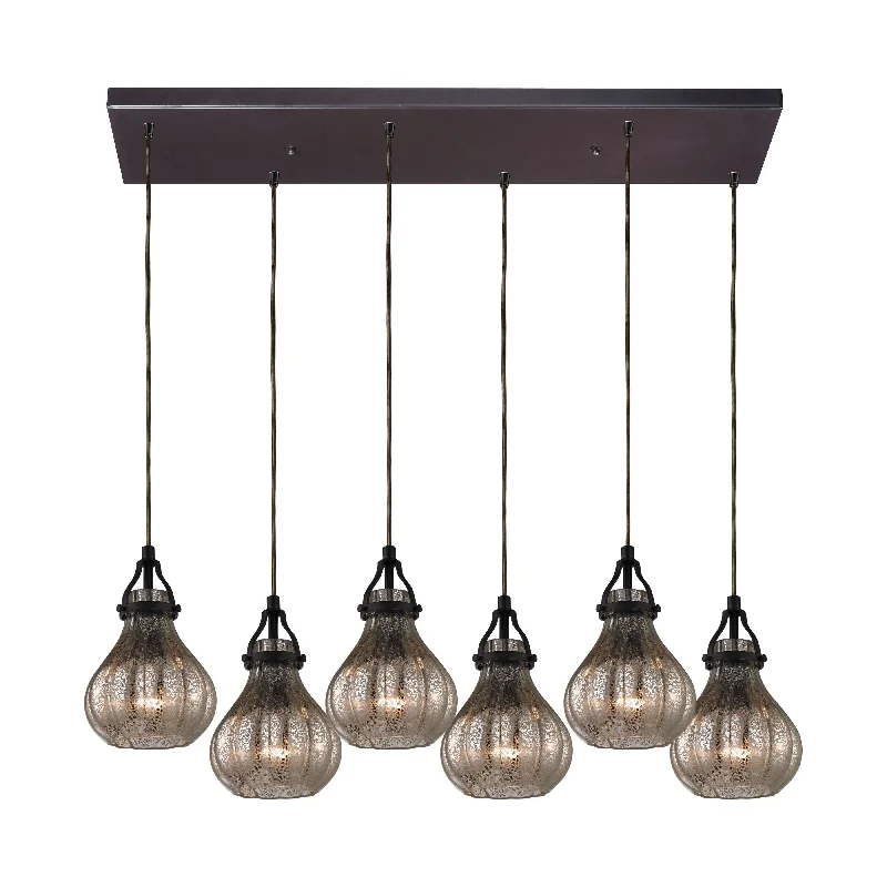 Track lighting with swivel heads for precise aimingDanica 30" Wide 6-Light Pendant
