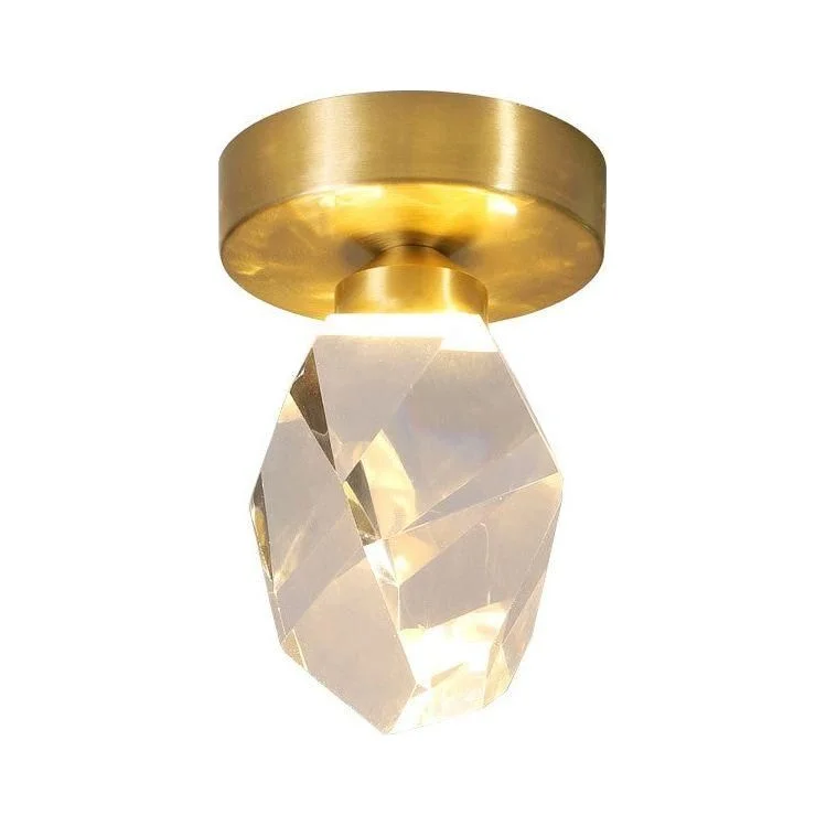Track lighting for high - ceiling spacesRock Crystal 1-Light Flush Mount