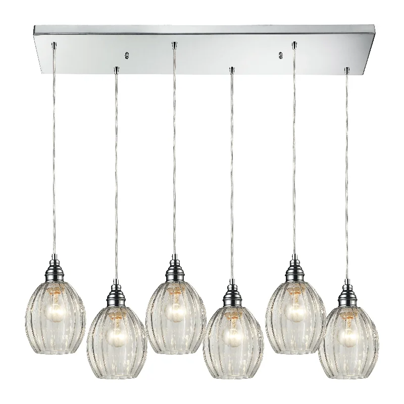 Waterproof track lighting for bathroomsDanica 30" Wide 6-Light Pendant