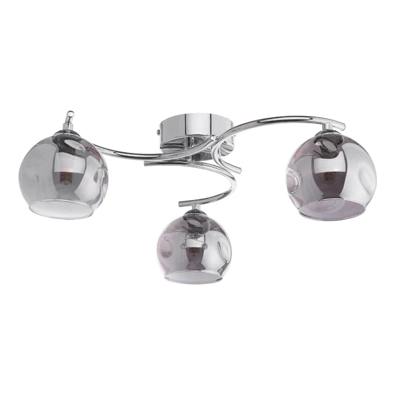 Track lighting with energy - star certificationNakita 3/6Lt Semi Flush Ceiling Light -Polished Chrome & Smoked Glass/Antique Brass & Champagne Dimpled Glass Finish, IP20 Track lighting with energy - star certificationNakita 3/6Lt Semi Flush Ceiling Light -Polished Chrome & Smoked Glass/Antique Brass & Champagne Dimpled Glass Finish, IP20