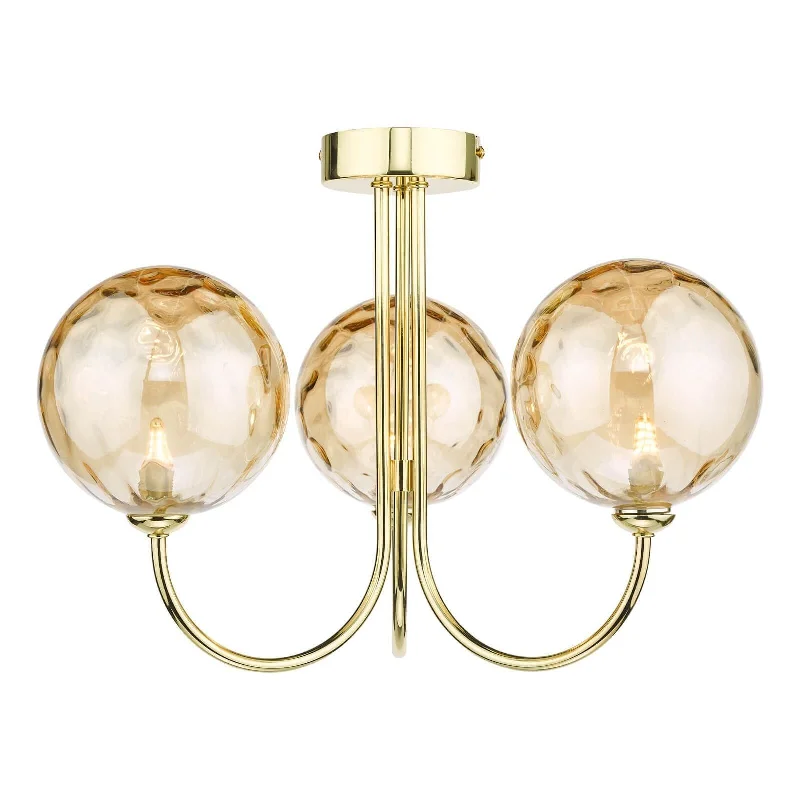 Track lighting for small apartmentsJared 3Lt Semi Flush Ceiling Light -Polished Gold & Champagne Dimpled Glass/Matt Black & Clear Dimpled Glass/Matt Black & Smoked Dimpled Glass Finish, IP20