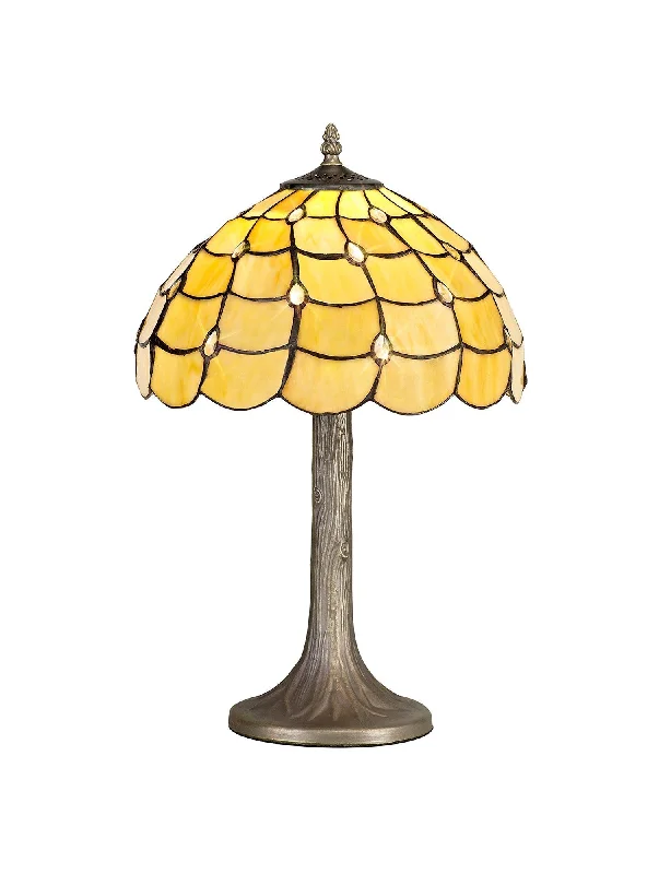 Track lighting for small apartmentsAero 1 Light Tree Like Table Lamp E27 With 30cm Tiffany Shade, Beige/Clear Crystal/Aged Antique Brass