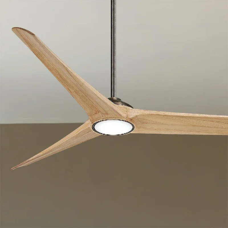 Dust - Resistant Industrial Lighting for Dirty WorkspacesTimber LED 84" Large Ceiling Fan with Remote, Heirloom Bronze with Maple Blades