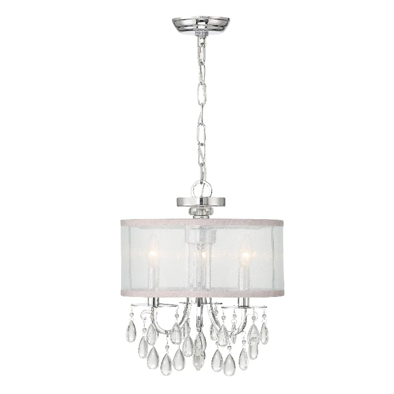 Oversized Chandeliers as a Statement Piece in Living RoomsOversized Chandeliers as a Statement Piece in Living RoomsHampton 3 Light Polished Chrome Clear Crystal Drum Shade Mini Chandelier