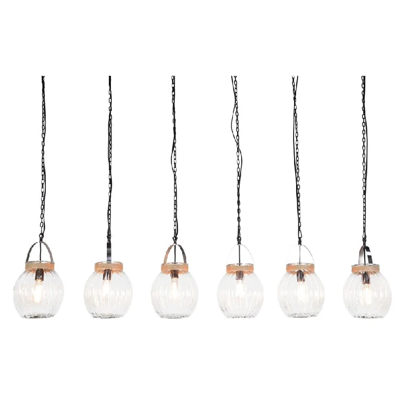 Chandeliers with Dimmable Lights for Ambiance ControlChandeliers with Dimmable Lights for Ambiance ControlKosas Home Benji Nickel/Bronze Iron/Glass 6-pendant Chandelier