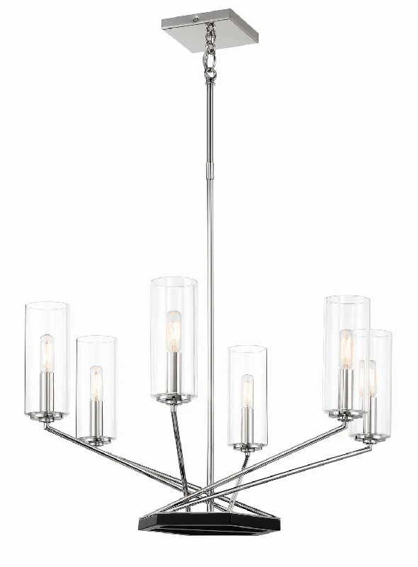 Chandeliers for High Ceilings to Fill Vertical SpaceChandeliers for High Ceilings to Fill Vertical SpaceMinka-Lavery Highland Crossing 2495-572 Chandelier Light - Coal W/Polished Nickel Highlig
