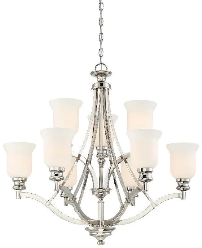 Chandeliers with Venetian Glass for a Luxurious LookChandeliers with Venetian Glass for a Luxurious LookMinka-Lavery Audrey'S Point 3299-613 Chandelier Light - Polished Nickel