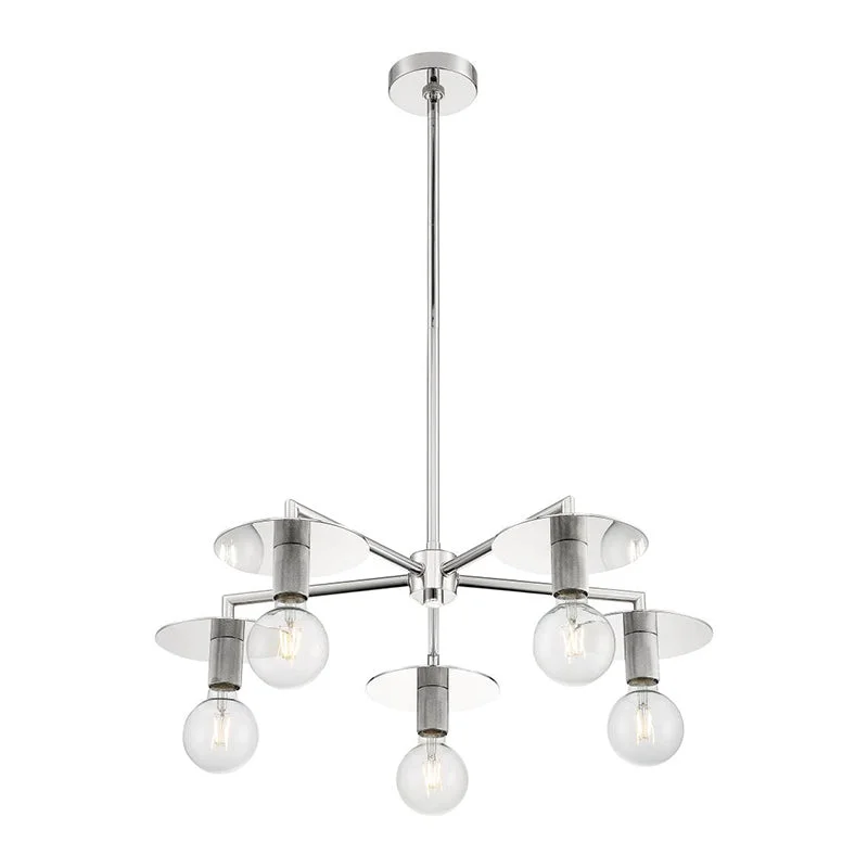 Chandeliers with Metal Frames in Copper FinishChandeliers with Metal Frames in Copper FinishNuvo Bizet 5-lt 28" Chandelier