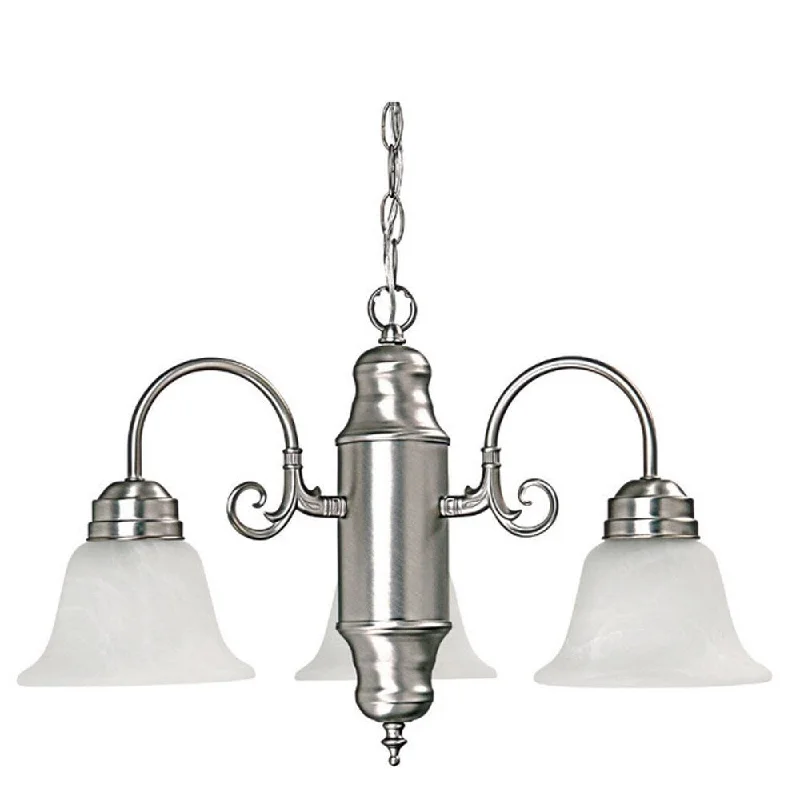 Mini Chandeliers for Adding Charm to Small SpacesMini Chandeliers for Adding Charm to Small SpacesTraditional 3-light Matte Nickel Chandelier - Matte Nickel