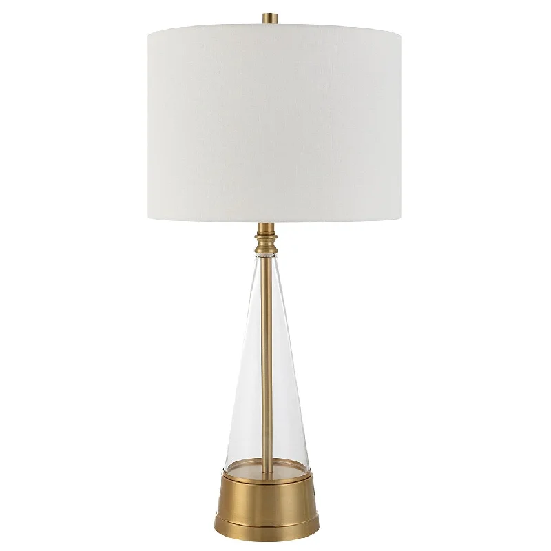 ceramic table lamps with hand painted designs for an artistic touchceramic table lamps with hand painted designs for an artistic touch29 Inch Metal Table Lamp, Cone Shaped Glass Base, Antique Brass, White