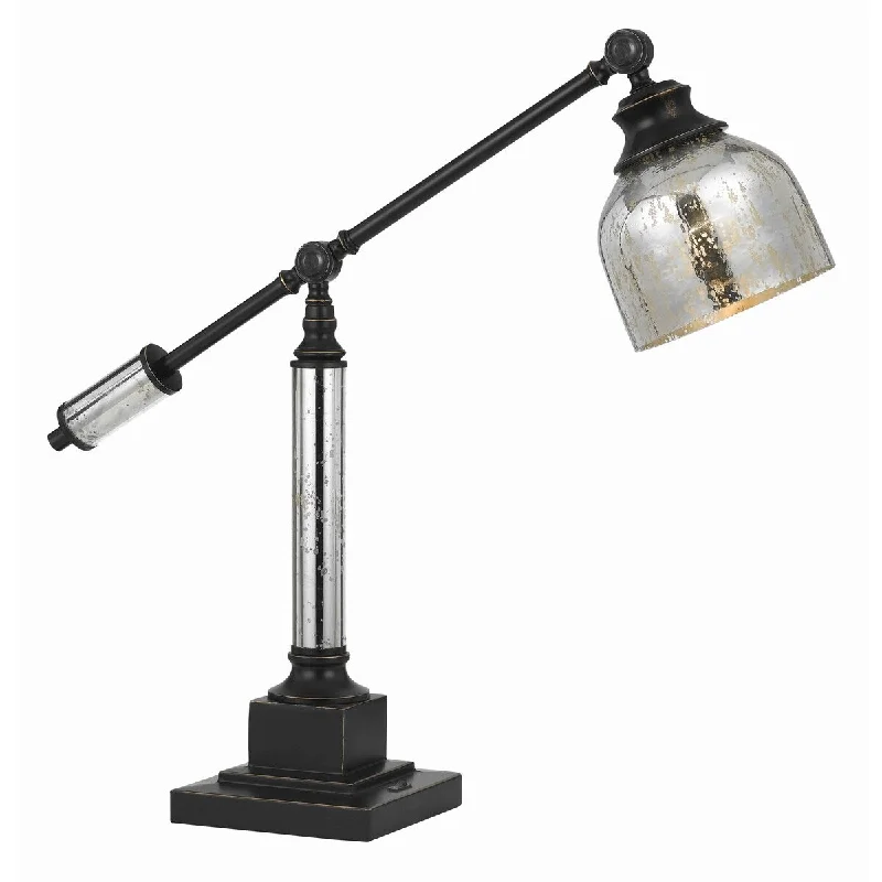 marble table lamps with a luxurious veined pattern for high end decormarble table lamps with a luxurious veined pattern for high end decor60 Watt Metal Body Table Lamp with Dome Glass Shade, Black and Silver