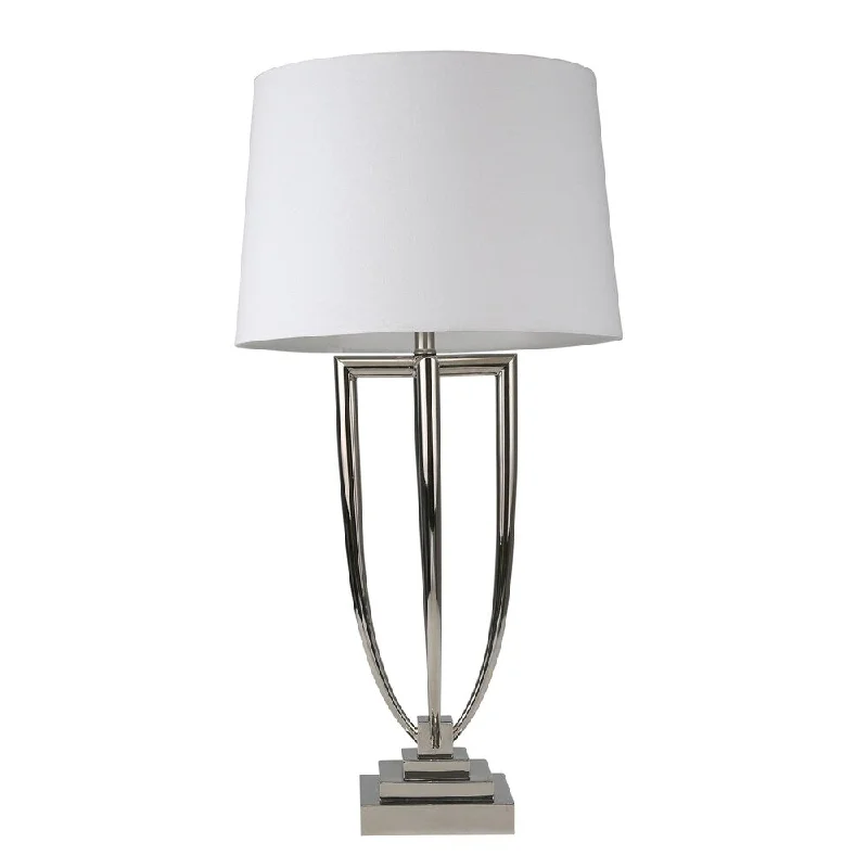 industrial style table lamps with exposed bulbs for loft apartmentsindustrial style table lamps with exposed bulbs for loft apartmentsContemporary Open Urn Metal Table Lamp with USB Port, Silver and White