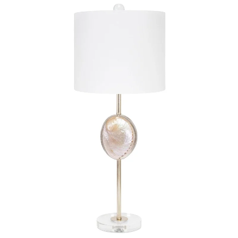 marble table lamps with a luxurious veined pattern for high end decormarble table lamps with a luxurious veined pattern for high end decorEastport Natural Abalone Shell and Crystal Lamp with White Crisp Lamp Shade