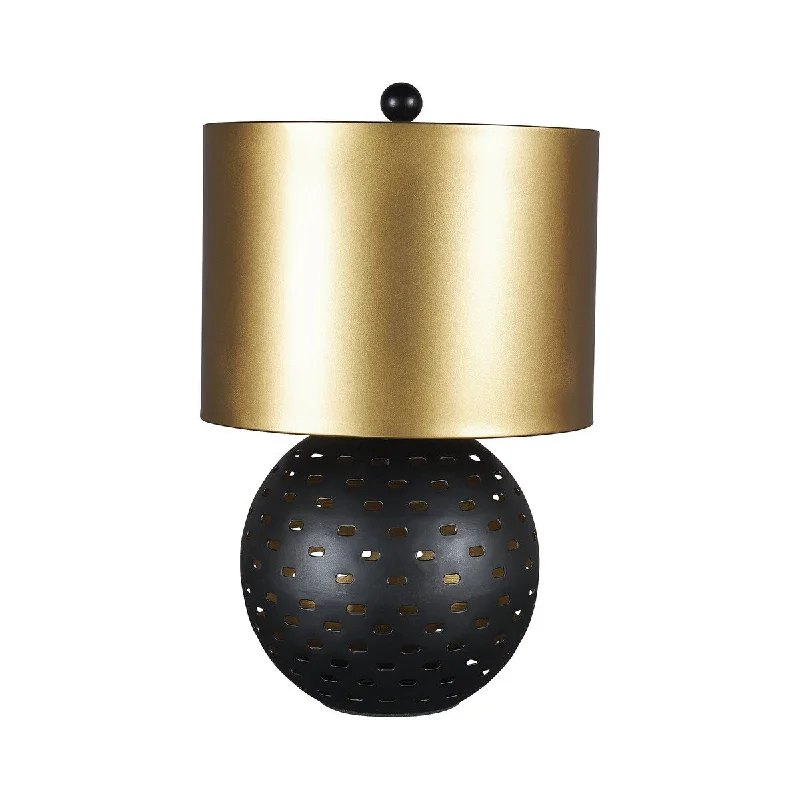 metal table lamps with a matte black finish for a sleek appearancemetal table lamps with a matte black finish for a sleek appearanceMareike Contemporary Black/Gold Finish Metal Table Lamp - 11"W x 11"D x 18"H